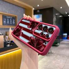 1 ốp lưng điện thoại TPU dày họa tiết hoa ly, dùng hàng ngày, tương thích Galaxy S26/S25/S24, Note 14 Pro+ 5G, Y17S, A60, A40, A3X, Honor X8B/Moto E13 và các dòng điện thoại Android - Màu Đỏ Sâu - Xem 4