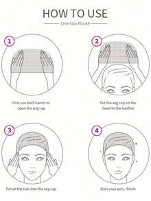 2pcs Top Sock Wig Cap Hair Net, Suitable For Braided Wigs, Black/Brown/Nude Elastic Mesh Wig Cap, One Size - View 4