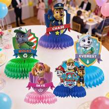 1pc/9pcs Cartoon Anime Honeycomb Tabletop Decoration, Printed With Classic Cartoon Anime Character Patterns Style Decor (Balloons Not Included). Exquisite Table Centerpiece Is Ideal For Fan Gatherings, Themed Parties, Suitable For Photography Props And Fan Collectibles. Elegant Gift For Fans And Anime Enthusiasts - View 1