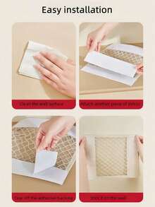 3pcs Adhesive Storage Bags, Trash Bags, Plastic Mesh Bags, Large Capacity Wall-Mounted Storage Bags, Adhesive Wall Cabinet Mesh Bags, Hook-And-Loop Car Trunk Mesh Bags, Suitable For Reusable Bags, Kitchen Trash Bag Storage And Organization, Room Decoration, Storage, Home Decor, Kitchen Essentials, Home, Room - Multi-color - View 5
