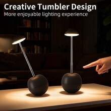 Cross-Border Hot-Selling LED Night Light Rechargeable Creative Decorative Table Lamp Bedroom Desktop Remote Control Bedside Atmosphere Light - Roly-poly Table Lamp - View 9