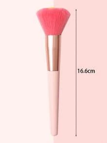 1pc Flower Shaped Wooden Handle Exquisite Soft Powder Blush Brush Face Makeup Brush Nail Cleaning Brush - Multicolor - View 7