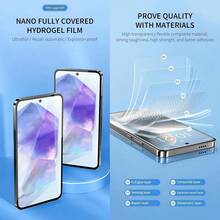 2pcs Galaxy S25 Ultra 5G 6.9-Inch Dustproof Hydrogel Film Soft TPU Screen Protector High Definition Transparent Gel Film Fingerprint Unlock Ultra-Thin Auto-Repair High Sensitivity Flexible TPU Protector (Non-Tempered Glass) (Unbreakable) - Clear - View 4