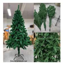 Árbol De Navidad, Pino Artificial 2.10 M Verde 600 Ramas Regalo De Decoración Navideña Para Amigos O Familia - Verde - Ver 6