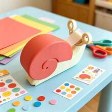 Creative Snail Tape Dispenser Cute Cartoon Tape Cutter Desktop Fun Stationery Decor Funny Desk Organizer - A - View 3