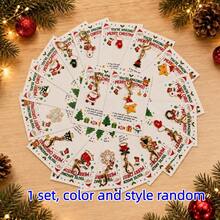 1 Set Christmas Santa Claus Keychain With Blessing Card, Cartoon Christmas Theme Hanging Ornament Gift, Highly Attractive And High Quality, Christmas Tree, Backpack Charm, Car Hanging Ornament, Keychain And Other Multi-Functional Christmas Decoration, Random Color And Style - Decorative Items - View 13