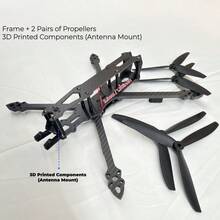 Kit Rangka FPV Serat Karbon MARK4 V2 Rangka Drone 7 Inci, Jarak Sumbu Roda 300mm, Quadcopter Freestyle Jarak Jauh, Komponen DIY dengan 2 Pasang Baling-Baling & Dudukan Antena untuk Penggemar Hobi RC - View 1