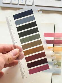 1 Pack Of 200 Index Tabs, Full Color Autumn Mango Sticky Notes, Translucent Plastic PET Marker Tabs - one-size - View 3
