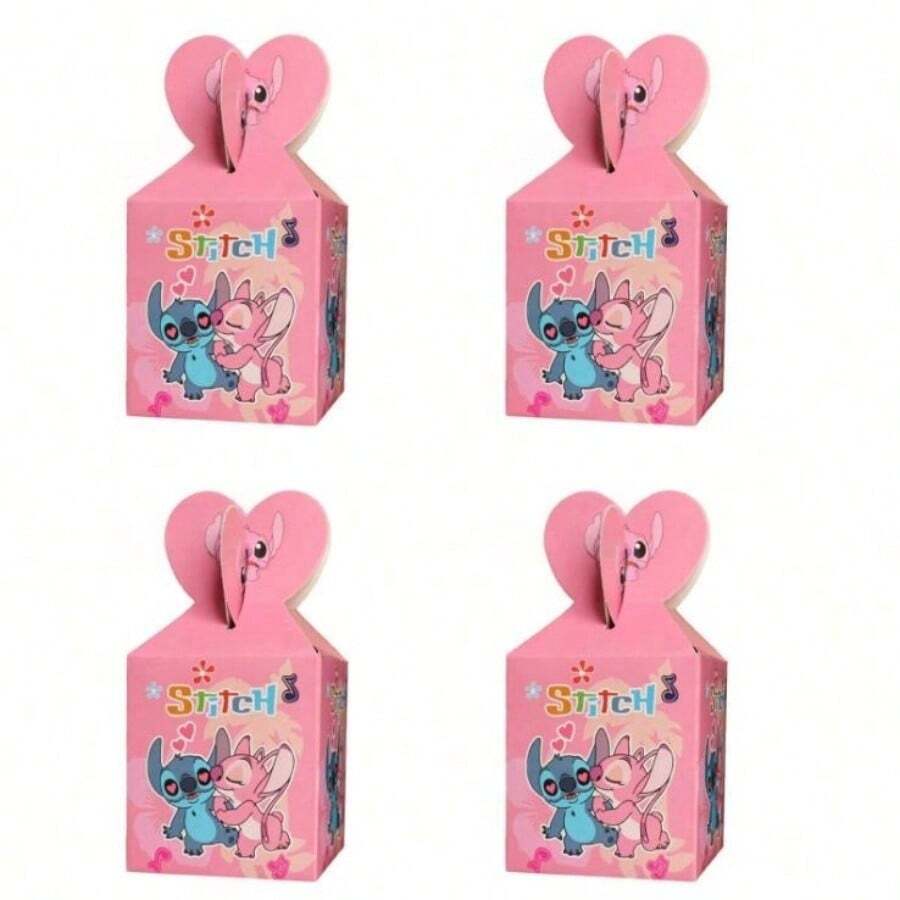 Disney 24pcs Stitch Theme Candy Boxes, Stitch Snack Boxes, Gift Snack Boxes, Birthday Party Supplies, Gift Snack Boxes, Stitch Party Supplies - Cartoon - View 1