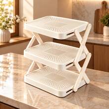 Kitchen Prep Rack Foldable Multi-Layer Storage Shelf With Prep Trays Home Meal Prep Multi-Function Hot Pot Ingredient Organizer - View 9