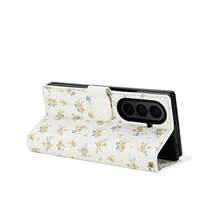 OUKNOEO Ốp lưng ví nam châm cho điện thoại Galaxy Z Fold 8 Ultra 7 6 5, họa tiết in ngẫu nhiên, dành cho nữ, kèm dây đeo ngắn, hoa, ngăn đựng thẻ chống RFID - Nhiều màu - Xem 11