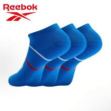 Reebok 運動短襪 中性透氣吸汗跑步襪 休閒短款棉襪 3雙 - 藍藍藍 - 查看 7
