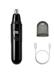 Alat Cukur Bulu Hidung Elektrik Isi Ulang USB, Alat Cukur Bulu Hidung, Telinga, Alis, dan Wajah Tanpa Rasa Sakit, Unisex - hitam - View 13