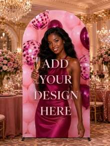 Custom Wedding Arch Fabric Decor Cover, Personalized Photo Name Date Text, Polyester Double-Sided Stretch Background Fabric, Wedding Welcome Sign, Spandex, Event Backdrop Curtain - Multicolor - View 3