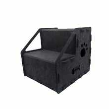 1 Felt Pet Ladder With Cave Hiding Place, Two Sizes (Large/Small) Suitable For Cats, Non Slip Pet Ramp Ladder Leading To Sofa Bed, Indoor Cat House Furniture, Main Video Includes Assembly Instructions - Multicolor - View 15