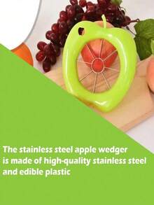 1 Random Color Apple Slicer, Stainless Steel Material, 2-In-1 Core Cutting, Easy To Use, Creative Stainless Steel Apple Slicer, Kitchen Tool - Multicolor - View 5