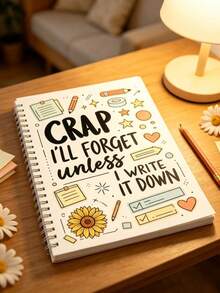 Funny Slogan Spiral Bound Notebook - "I'll Forget The Nonsense Unless I Write It Down", Vibrant Design, Perfect For Planning And Journaling, Ideal Gift For Friends, Size 5.5x8.3 Inches - Funny Slogan - View 4