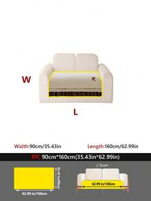 1PC Chenille Skirted Bow-Decorated All-Season Non-Slip Sofa Cushion, French Style Pet Dirt-Resistant Machine Washable Seat Pad, Sofa Protector, Dust-Proof And Durable - White - View 12