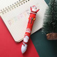 1 buah Pulpen Natal, Pulpen Kreatif Aneka Warna, Hadiah Alat Tulis Natal, Pulpen Jurnal Tipe Tekan - MultiWarna - View 6