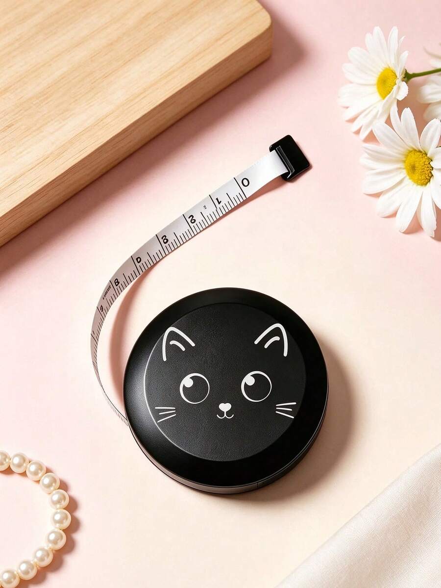 Cute Cat Mini Retractable Tape Measure, Double-Sided Metric And Imperial, Soft Sewing Tape Measure, Portable Measuring Tape, Sewing Tool, Retractable Clothing Waist Tape Measure - Multicolor - View 1