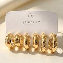 6/18pcs Fashion Earrings Set, Suitable For Daily Wear, Parties And Various Occasions - Multicolor - View 5