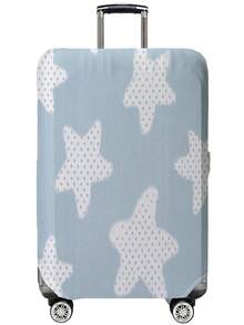 1pc 18-32 Inch Suitcases Dust Cover,Teal Starfish Shell Print Luggage Cover. Stretchable, Scratch-Proof & Dustproof, Stylish Decoration For Luggage - Multicolor - View 27