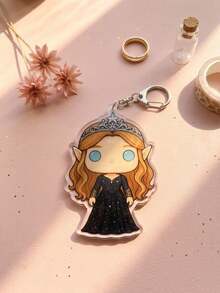 1pc/4Pcs The Night Court Bat Boys & Feyre Crylic Keychains, Book‑Tok Fantasy Backpack Charms, Book Lover Collectible Gifts - Multicolor - View 6