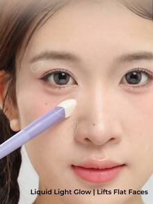 GUOXIAONIU 3D Triangular Highlighter Brush, High Pick-Up Natural Payoff, No Clumping, Contour-Hugging Lifts Flat Face, 4-In-1 Brighten Conceal Blend Highlight, Beginner-Friendly Makeup Brush - Bunny#T013 - View 2