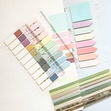 4 Sets/1 Pack Assorted Shapes Index Tabs, Extra Long Ultra Thin Index Labels, Student Reading Labels, Office Indicator Tabs, Book Annotation Labels, Transparent Waterproof Sticky Notes, Colorful Adhesive Labels With PP Card Ruler - one-size - View 7