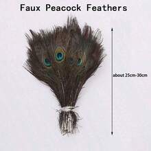 1/3/5pcs Artificial Peacock Feathers, Suitable For Vases, Crafts, Weddings, Home Gatherings, Christmas Decorations, Etc. - Multicolor - View 8