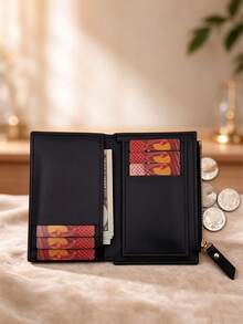 Multifunctional Card Holder Zipper Coin Purse Short Wallet Bank Card ID Storage Bag Women's Card Holder, Card Holder Wallet Integrated, Multi-Slot Card Holder, Zipper Coin Purse, ID Card Holder, Bank Card Holder, Portable Card Holder, Mini Card Holder, Small Card Holder, Card Storage Bag - Multicolor - View 4