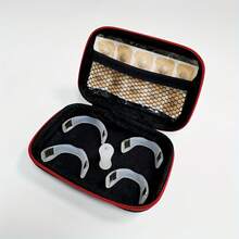 Nose Sticker Gift Set, A Multi-Purpose Storage Gift Box Containing A Set Of 4 Sizes Of Transparent Nose Clips And 30 Nose Stickers. Suitable For Christmas, Parties, Halloween, And As A Birthday Gift For Couples - Black and Red Gift Box + Transparent Accessories - View 4