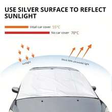 1pc General Motors Windshield Cover, Windshield Cover, Winter Car Cover, Car Cover For Winter, All-Season Windshield Protector, Snow, Sun, And Rain Protector, Car Front Windshield Snow Cover, Winter Car Snow Cover, Outdoor Car Sunshade - C - View 3