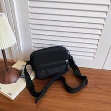 休閒尼龍網格小斜挎包，多隔層拉鍊迷你腰包，輕便多功能單肩斜挎包，適合兒童 - B - 查看 12