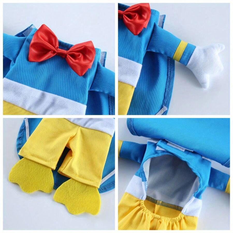 1pc Pet Cosplay Costume, Funny Standing Up Pet Outfit For Small Dogs, Halloween Christmas Holiday Dress Up Standing Dog Clothes, Super Cute And Interesting, Suitable For Holiday Cosplay, Scene Photography, Gift, Suitable For Cats And Dogs - Multicolor - View 1