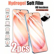 2pcs Galaxy S25 Ultra 5G 6.9-Inch Dustproof Hydrogel Film Soft TPU Screen Protector High Definition Transparent Gel Film Fingerprint Unlock Ultra-Thin Auto-Repair High Sensitivity Flexible TPU Protector (Non-Tempered Glass) (Unbreakable) - Clear - View 7