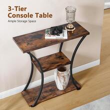 Sofa & Console Tables - Brown - View 2
