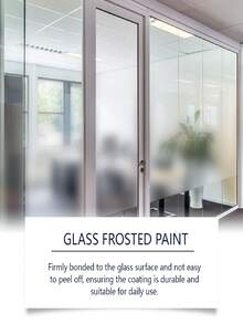 Jue Fish Matte Frosted Glass Paint, Window Privacy Coating For Bathroom Windows, Glass Doors And Home Office Partitions, Translucent Decorative Glass Finish, DIY Glass Frosting Treatment For Light Filtering And Enhanced Privacy - Multiple Styles - View 4