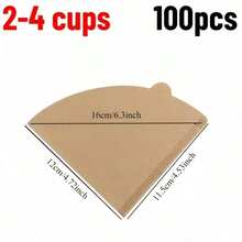SOKANY 100Pcs V-Shaped Cone Natural Coffee Filters, Natural Wood Pulp Textured Durable Filter Paper For Pour Over Dripper & American Coffee Maker, Multi-Use For Reverse Brewing, Drip & Extraction, Ideal For Home Office & Tea Break - Coffee filter papers - View 11