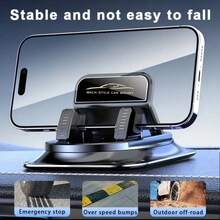 1pc 360° Rotating Car Phone Holder, Made Of ABS With Silicone Anti-Slip Pad, Compatible With Dashboard, Suitable For Car, Office, Home Use, Dashboard Rotating Navigation Phone Holder, Rotating Bracket, Premium Anti-Slip Pad, Universal Car Phone Holder, Compatible With IPhone, Android Phones, Birthday Gift, Summer Gift For Family And Friends, Car Driving Accessories, Car Phone Holder, Strong Load-Bearing Capacity - Multicolor - View 6