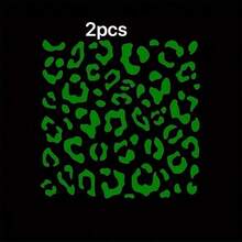 2pcs 5.9*5.9 Inch Metal Reflective Stickers, Leopard Print & Cow Print, Black Geometric Pattern, Waterproof Easy-To-Apply DIY Decals, Suitable For Cars, Rearview Mirrors, Windows, Phones, Bicycles And Cups, Durable Car And Daily Decoration Accessories - Sticker - View 20