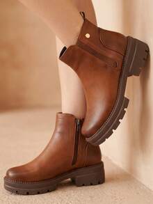 Women Ankle Boots & Booties - Brown - View 1