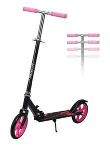 Rosa/Negro patinete, patinete de pedales - Rosa/Negro - Ver 8