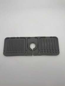 1pc Silicone Sink Drain Mat, Cuttable Design With Built-In Drainage Outlet, Wavy Water-Guiding Texture, Fits Kitchen Countertop, Absorbs Dishwashing Water Spills, Place Around Sink, Kitchen Countertop Organizer, Countertop Drain Mat, Kitchen Storage Mat, Countertop Water Control Mat, Kitchen Countertop Protection Accessory - Multicolor - View 9