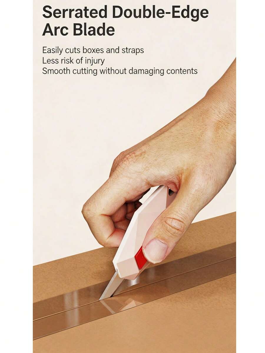 1pc Diamond Design Portable Letter Opener, Professional Home Art Tool With Auto-Retract Function, Can Be Used As Fridge Magnet, Anti-Stick Tool For Opening Packages And Cardboard Boxes, Mini Durable Multi-Function