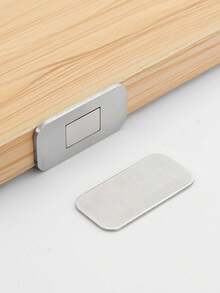 1/4/8 Piece Set (Magnetic Suction+Adhesive Backing) Magnetic Cabinet Door Buckle, Non Drilling Adhesive Stainless Steel Door Lock, Suitable For Kitchen Cabinets, Drawers, RVs, And Wardrobes. Double Sided Adhesive Bonding - Multicolor - View 5