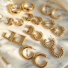 6/18pcs Fashion Earrings Set, Suitable For Daily Wear, Parties And Various Occasions - Multicolor - View 4
