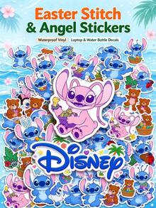 50PCS/150PCS Disney Stitch Mickey Mouse Stickers, PVC Waterproof Cute Cartoon Decals, Self-Adhesive Colorful Stickers For Phone Case Laptop Notebook, School Office Supplies, Scrapbook, Planner, Journal, DIY Crafts, Party Decor, Gift Sealing - Multicolor - View 1