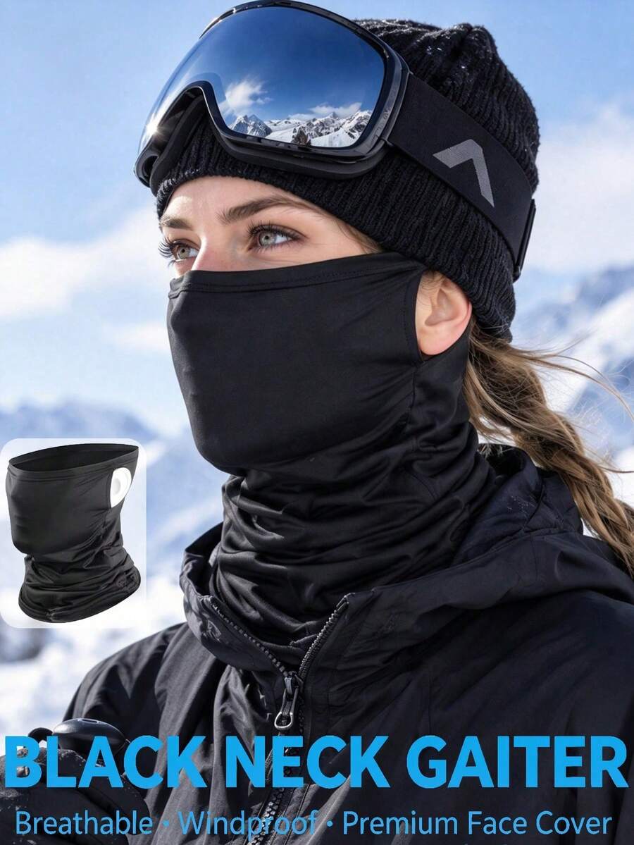 1 buah/2 buah/3 buah Masker Balaclava Warna Polos Unisex, Penutup Wajah Penuh untuk Semua Musim - MultiWarna - View 1