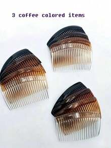 3pcs 23-Teeth Hair Comb Bangs Comb Hair Styling Tool, French Style Side Hair Comb Non-Slip Comb For Women And Girls Hair Accessories - Multicolor - View 5